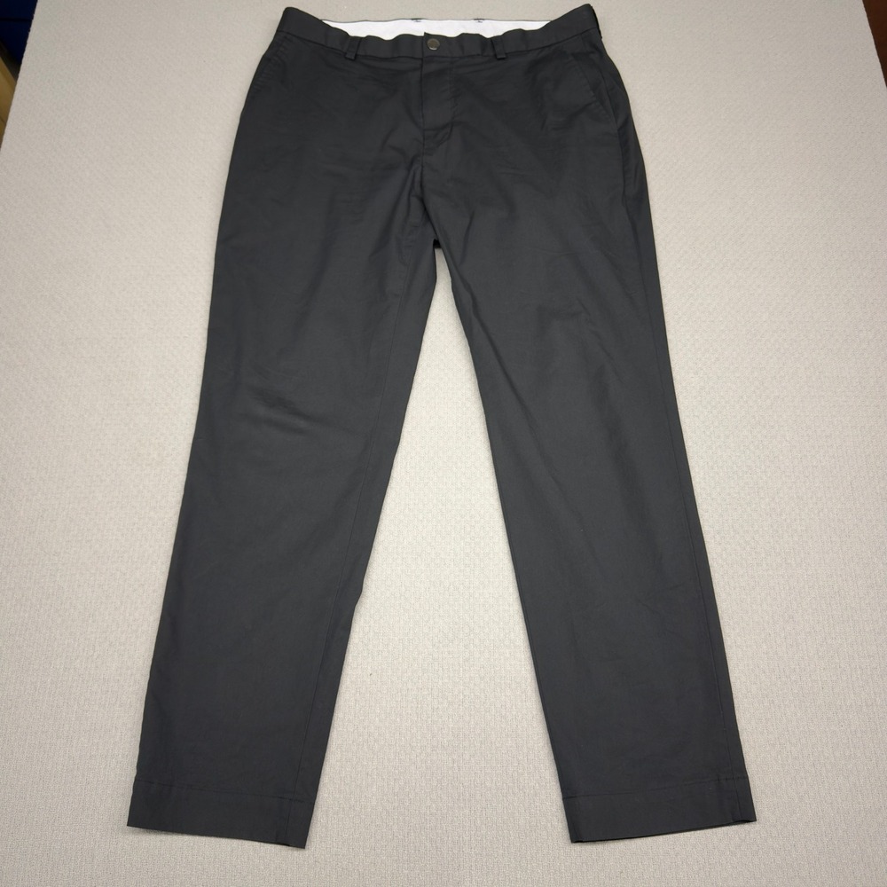 Brooks Brothers Pants Mens 36x32 Black Cotton Blend Chino Lightweight Casual